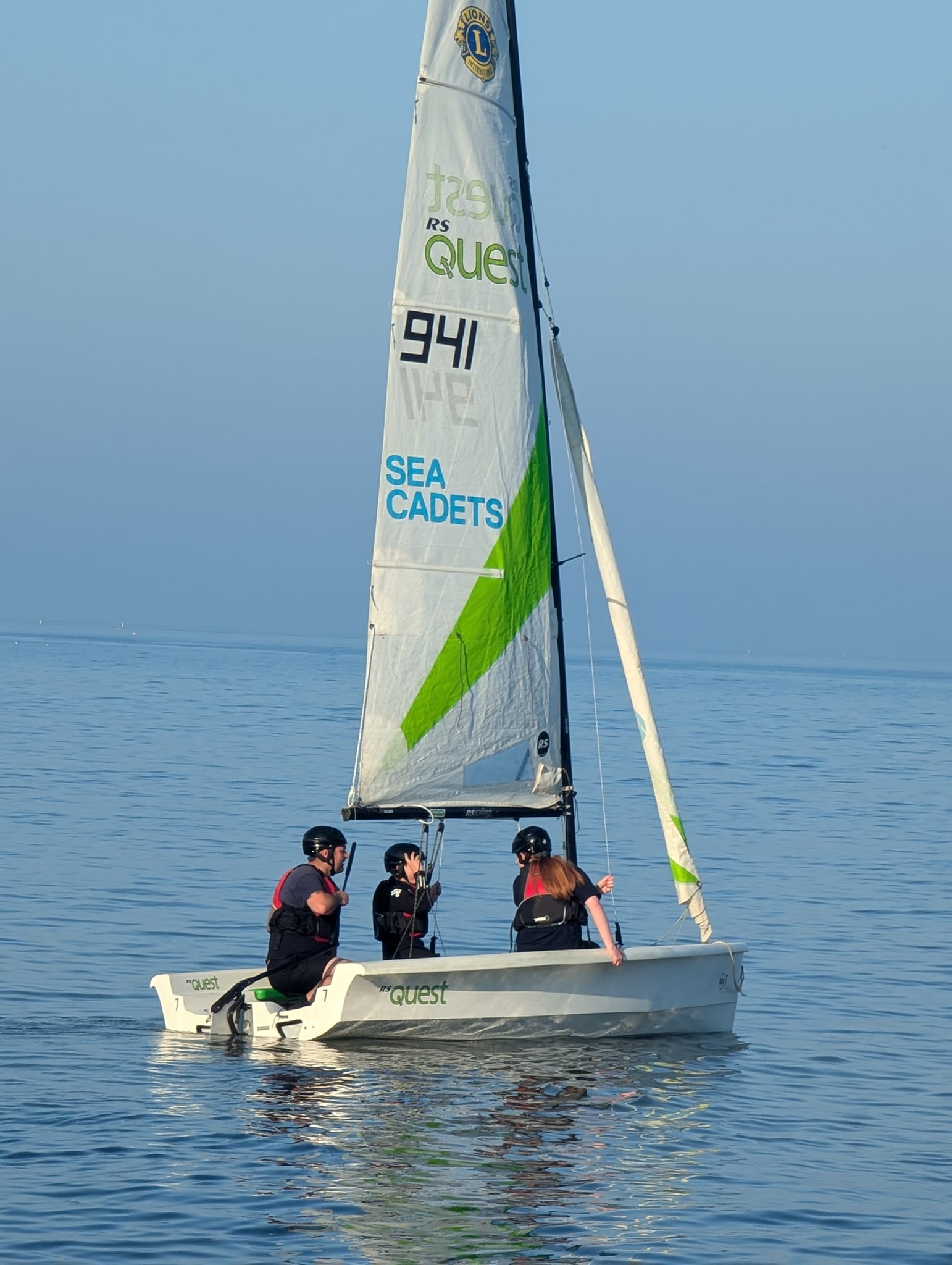 Cadets sailing an RS Quest dinghy