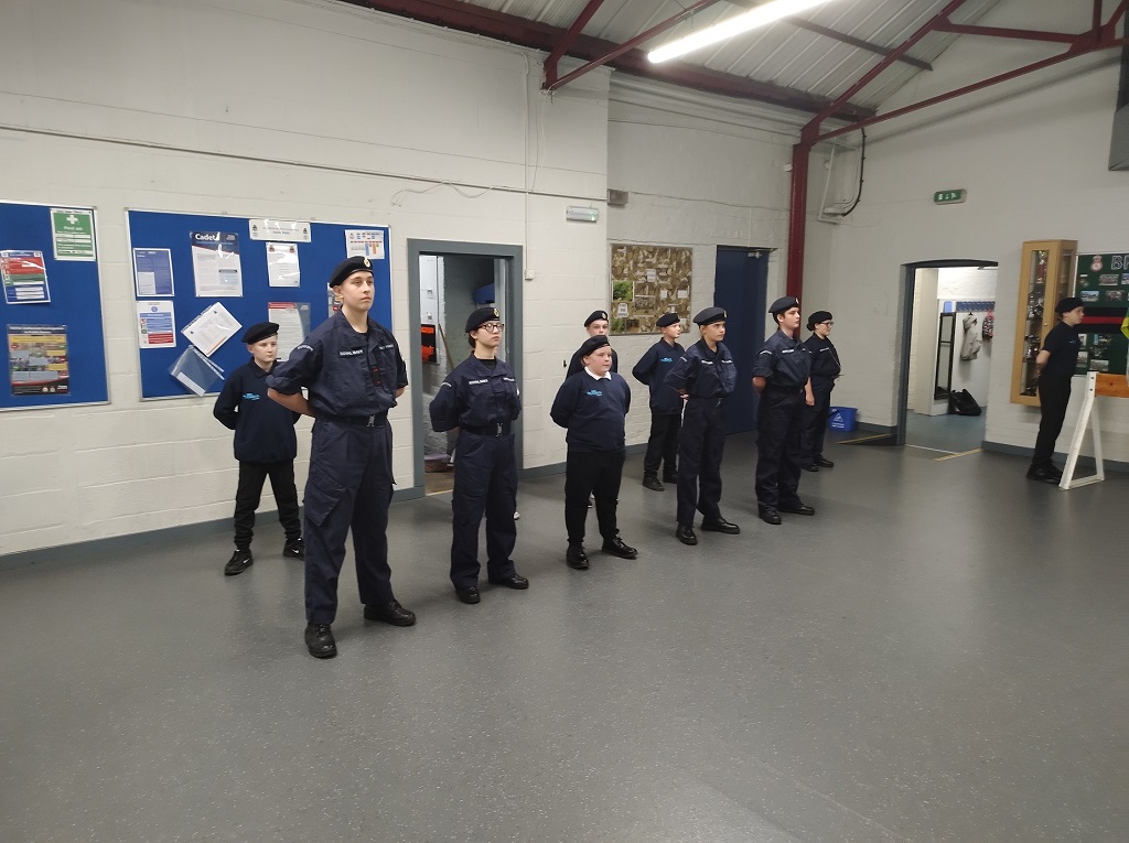 a squad of Sea Cadets