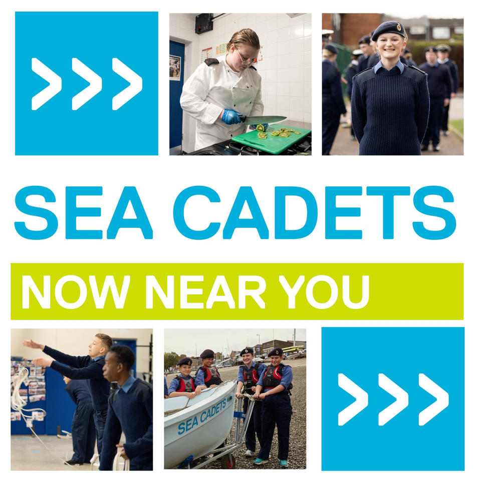 Advert saying Sea Cadets now near you