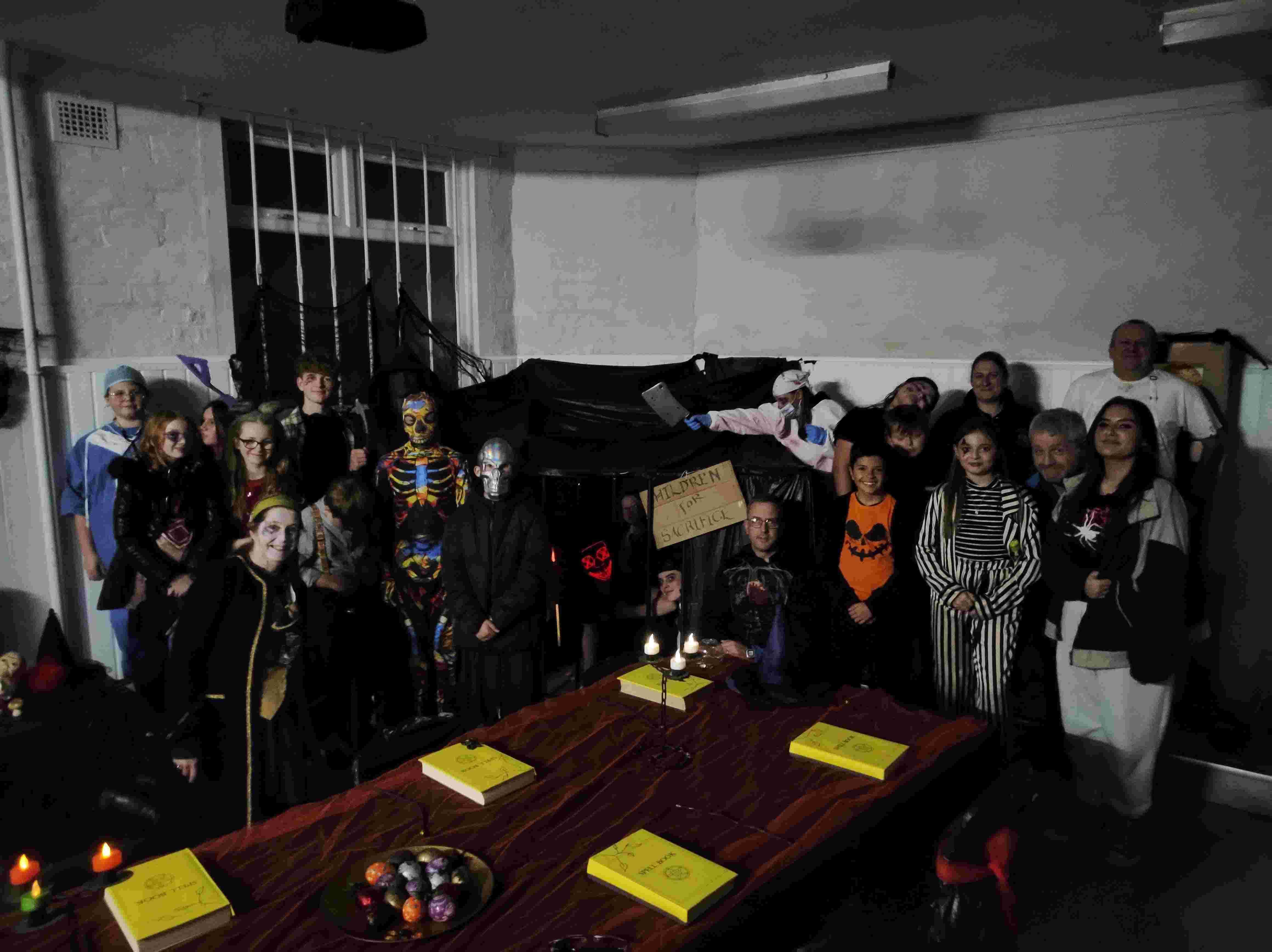 Photo of the cadets at the 2024 Halloween party