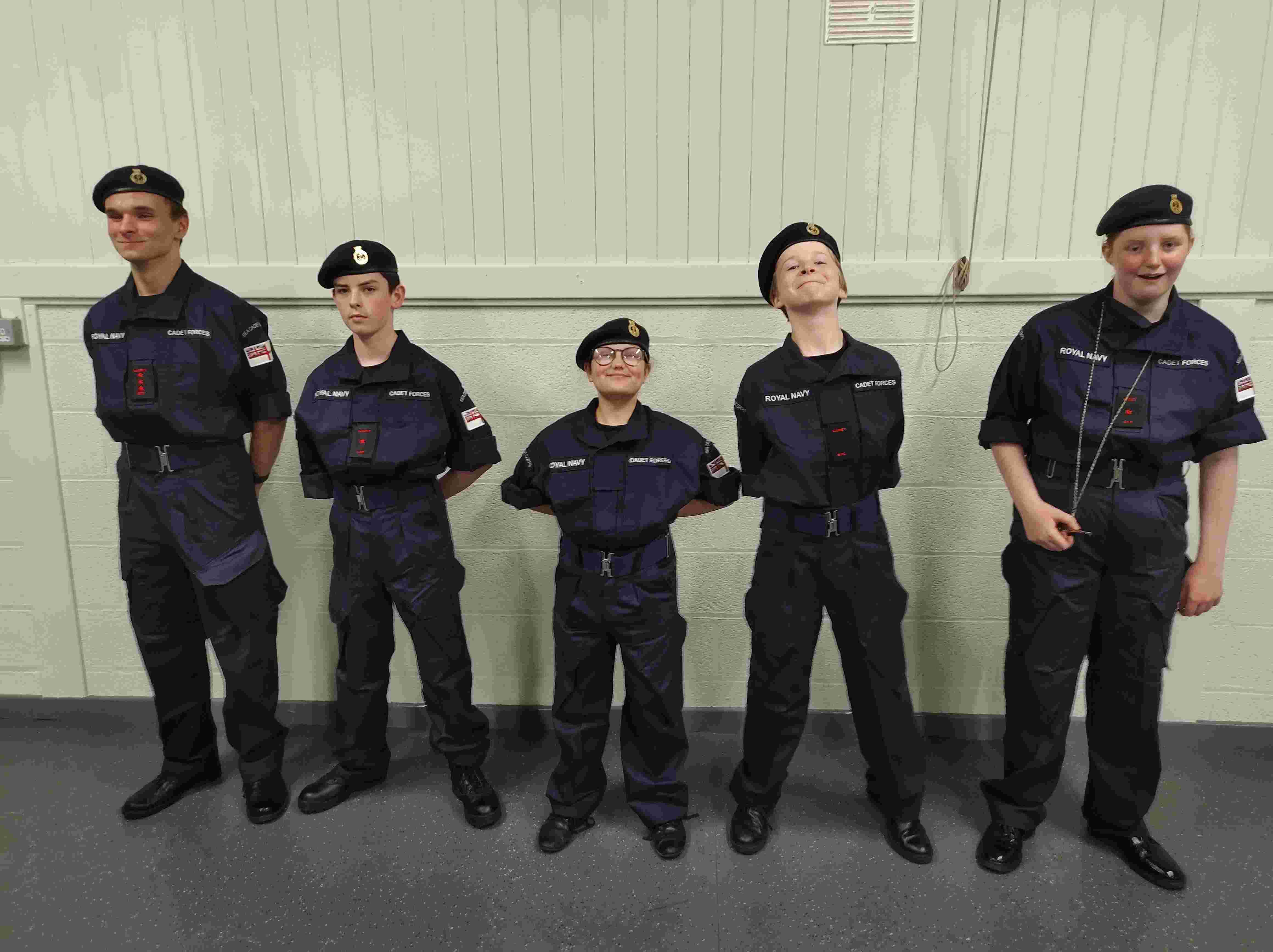 Photo of cadets in the new uniforms